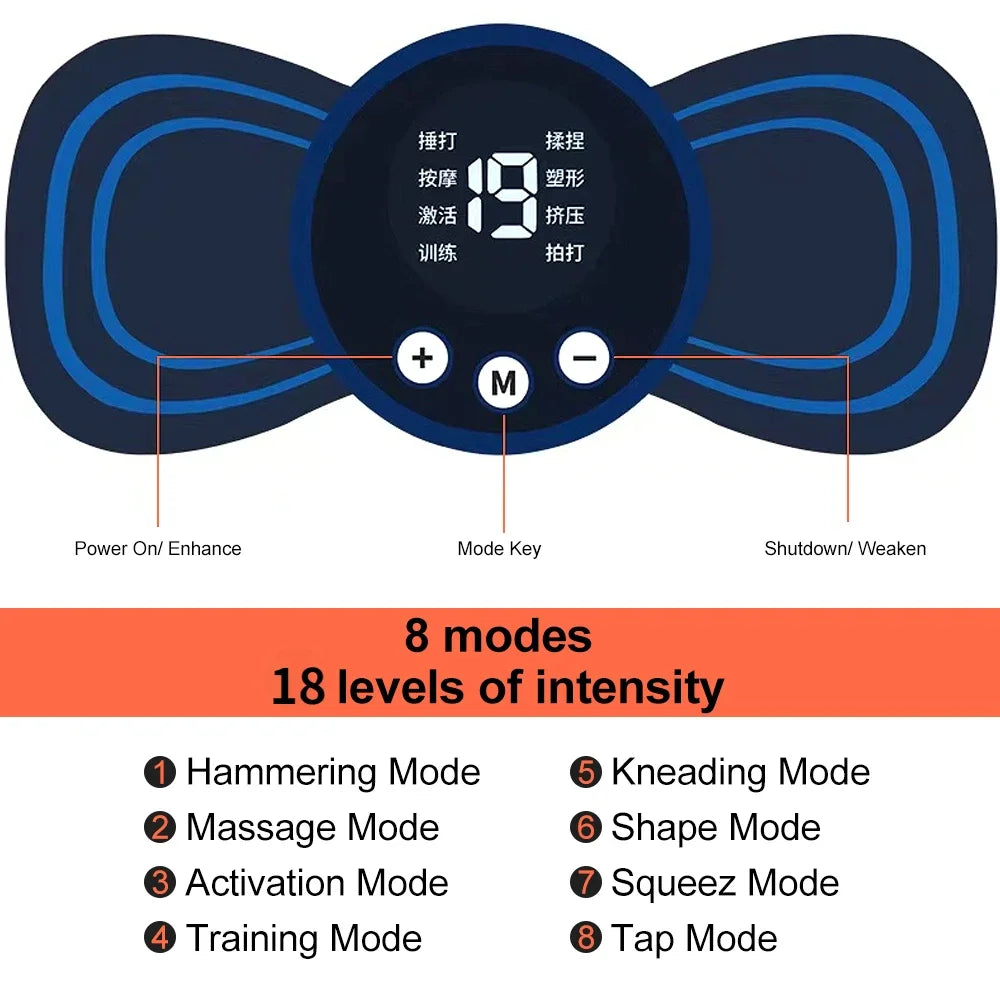 EMS Neck Massager – Portable Muscle Stimulator & Pain Relief