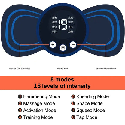 EMS Neck Massager – Portable Muscle Stimulator & Pain Relief