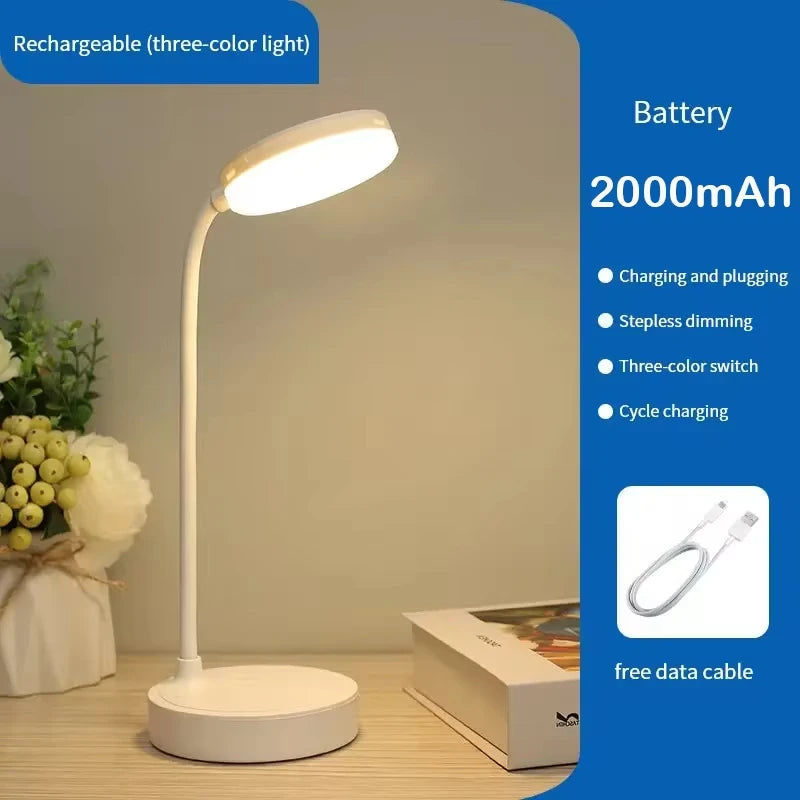 Portable LED Desk Lamp – 3-Mode Dimmable USB Touch Lamp