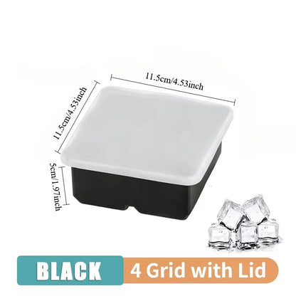 Silicone Ice Ball Maker – 4/6/8 Grid Ice Cube Mold