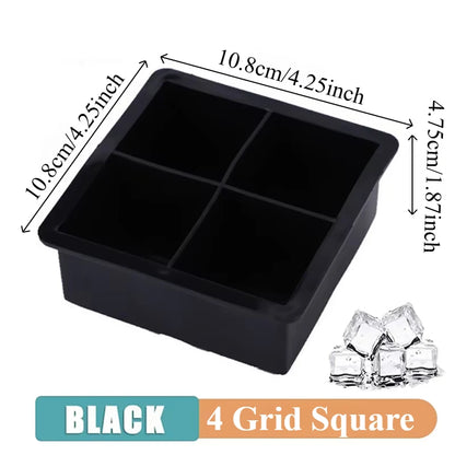 Silicone Ice Ball Maker – 4/6/8 Grid Ice Cube Mold