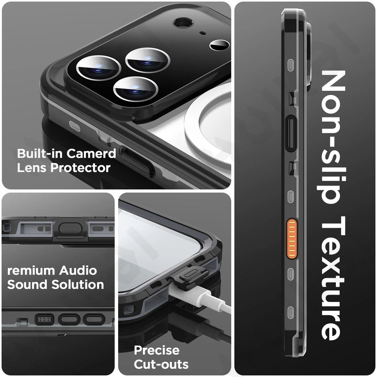 IP68 Waterproof Magnetic Case for iPhone 17/16/15/14/13 Pro Max