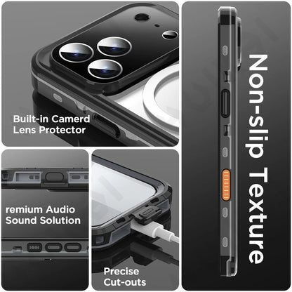 IP68 Waterproof Magnetic Case for iPhone 17/16/15/14/13 Pro Max