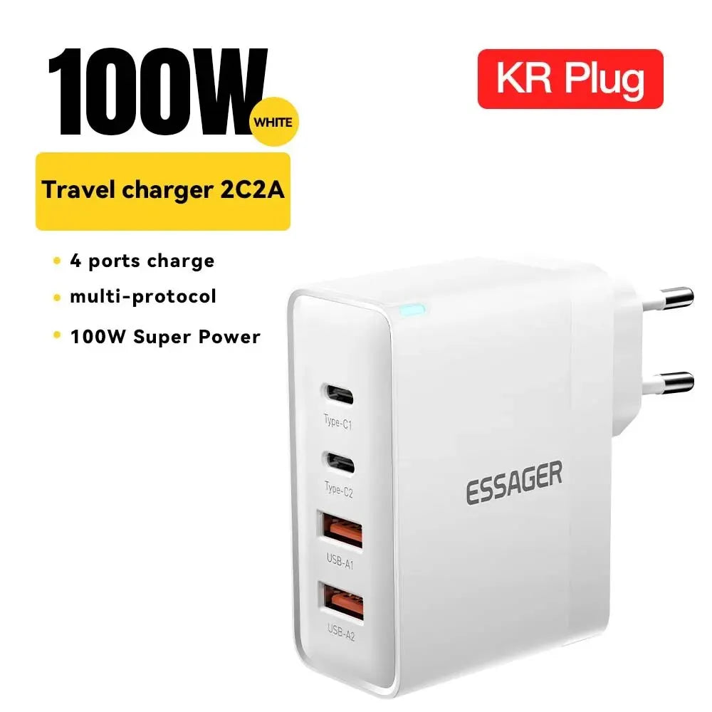 Essager 100W GaN PD USB-C Wall Charger