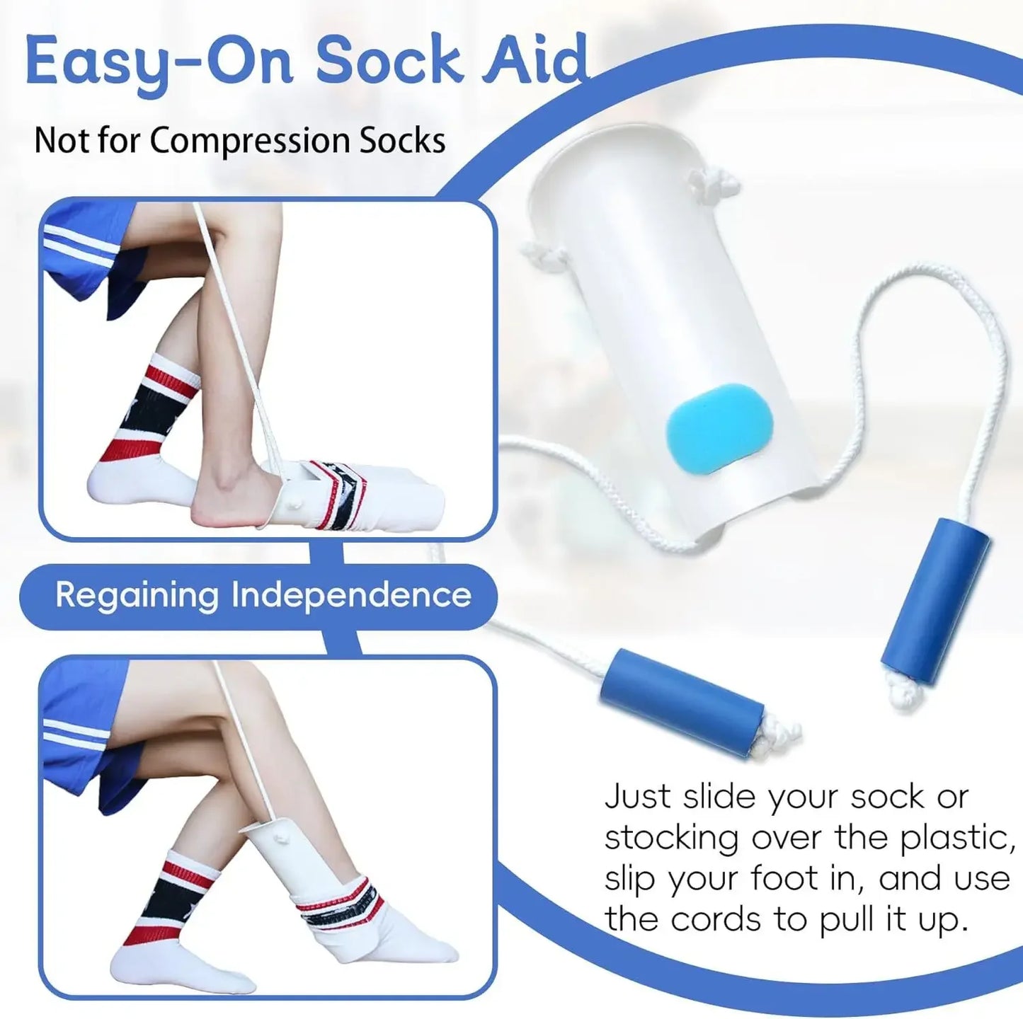 Sock Aid Tool – Easy On & Off Stocking Helper