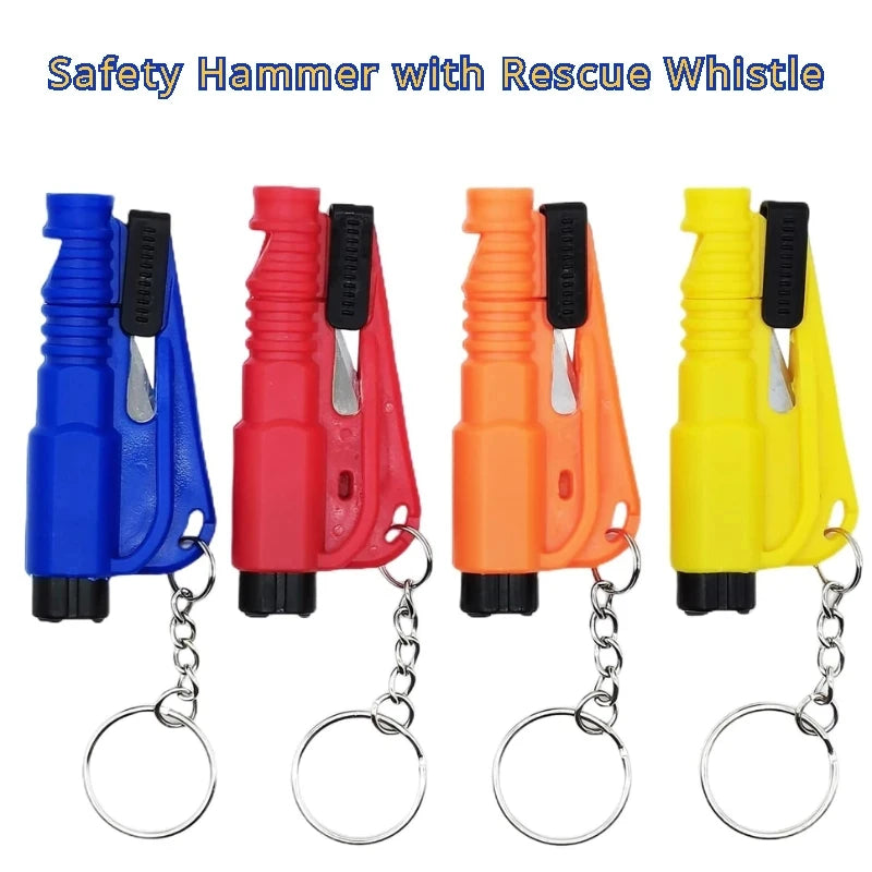 2-in-1 Car Safety Hammer – Window Breaker & Seatbelt Cutter