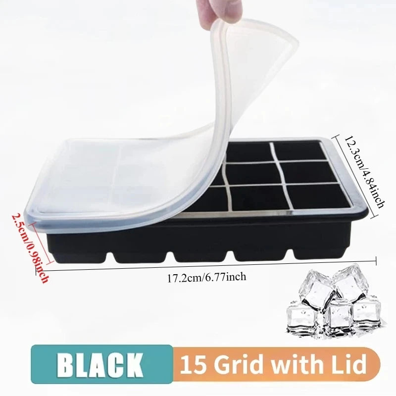 Silicone Ice Ball Maker – 4/6/8 Grid Ice Cube Mold