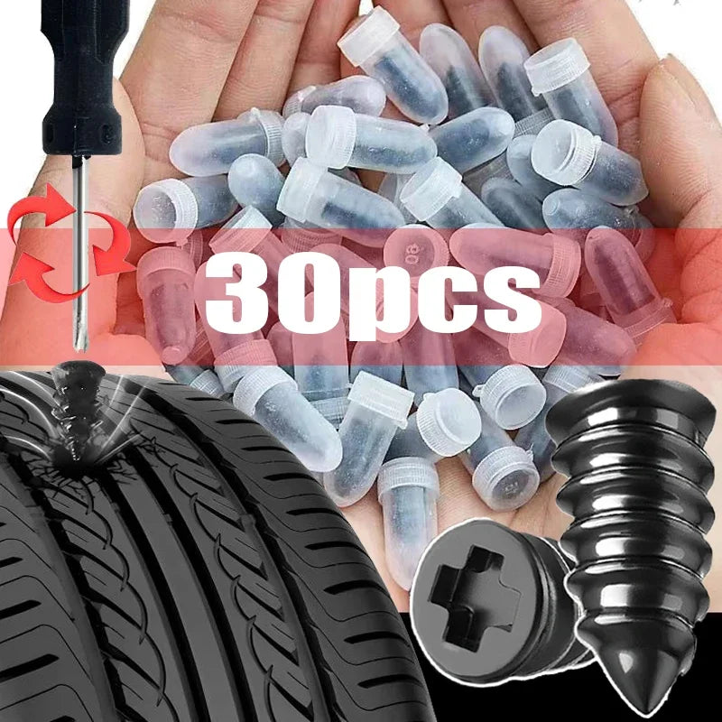 Tubeless Tire Repair Kit – 10/30PCS Puncture Repair Tools