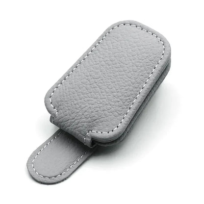 Magnetic Leather Car Sunglasses Holder – Sun Visor Clip