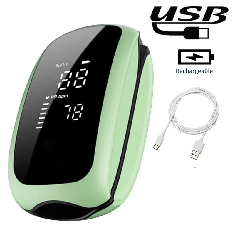 Rechargeable Fingertip Pulse Oximeter – Digital LED Oxygen Monitor