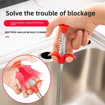 4-Claw Drain Cleaning Tool – Telescopic Pipe & Sewer Plunger
