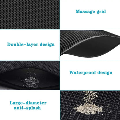 Double-Layer Cat Litter Mat – Waterproof & Washable